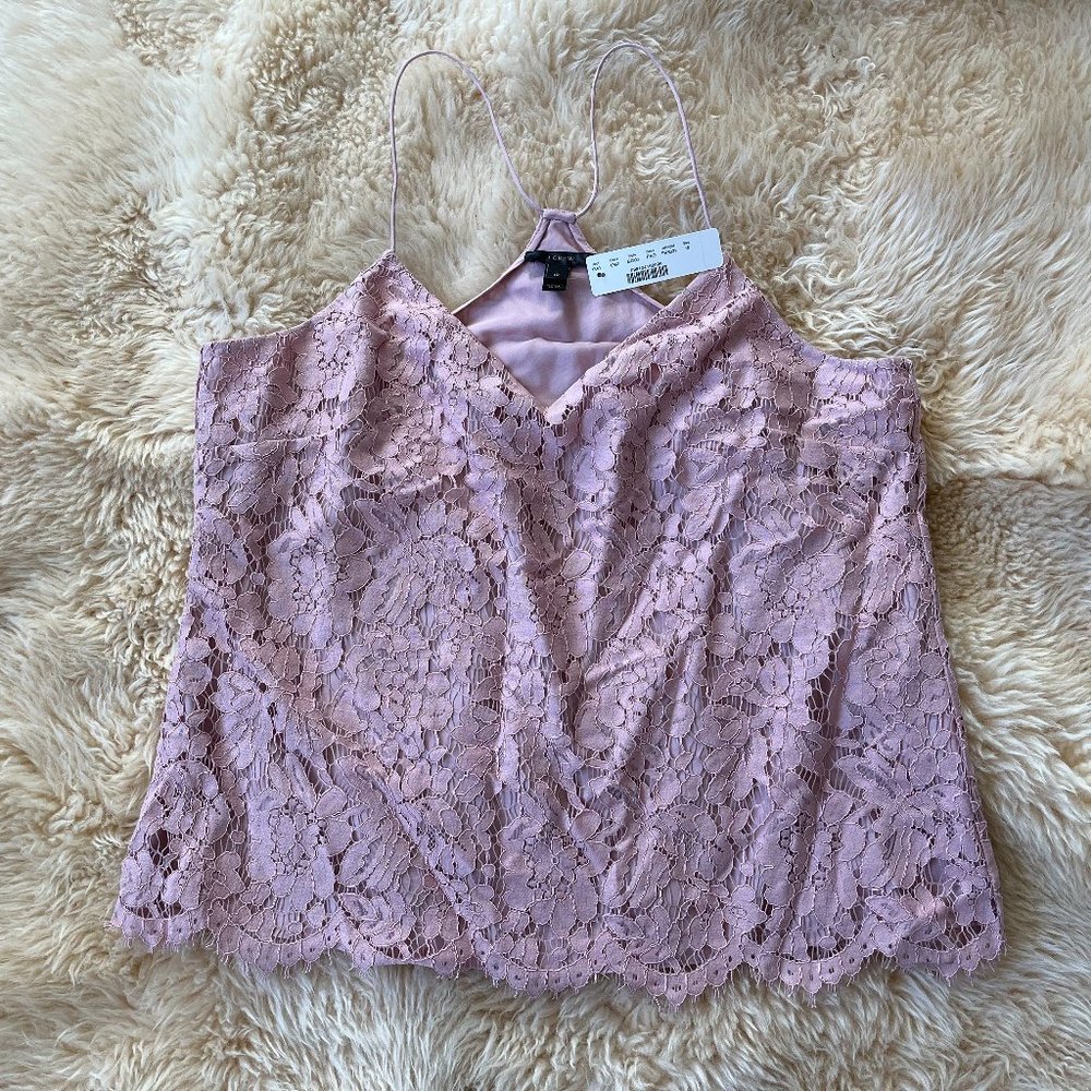 NWT J.Crew Carrie Cami in Floral Lace